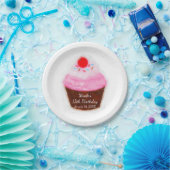 Big Cupcake & Cherry Party Pappteller (Party)