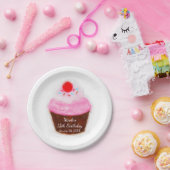 Big Cupcake & Cherry Party Pappteller (Party)