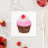 Big Cupcake & Cherry Party Serviette (Beispiel)
