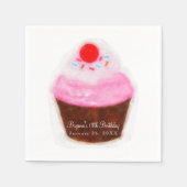 Big Cupcake & Cherry Party Serviette (Vorderseite)