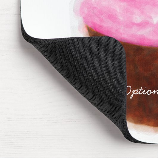 Big Cupcake & Cherry Wasserfarbe Personalisiert Mousepad (Ecke)