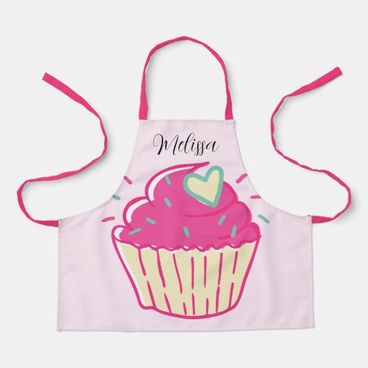 Big Cupcake Kids Pink Schürze (Vorderseite)