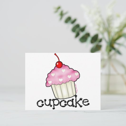 Big Cupcake Postkarte (Stehend Vorderseite)