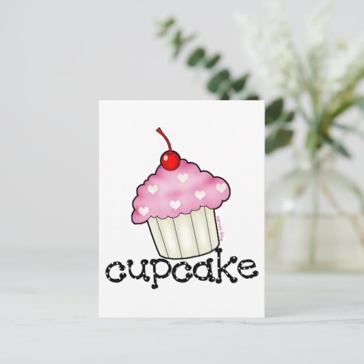 Big Cupcake Postkarte (Stehend Vorderseite)