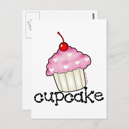 Big Cupcake Postkarte (Vorne/Hinten)