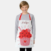 Big Cupcake Red Heart Kids Schürze (Getragen)