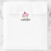 Big Cupcake Runder Aufkleber (Tasche)