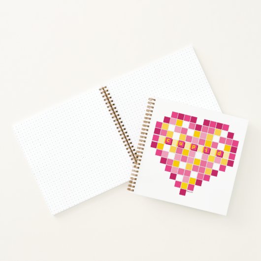 Big Cupid Pixel Herz Notizblock (Innenseite)
