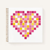 Big Cupid Pixel Herz Notizblock (Vorderseite)