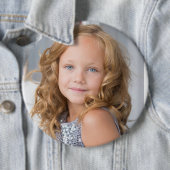 BIG custom photo round button for grandma (Beispiel)