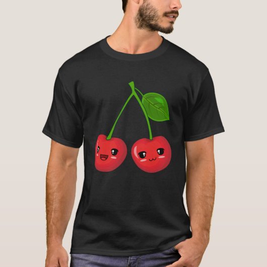 Big Cute Cherries Halloween Costume Red Cherry T-Shirt (Vorderseite)