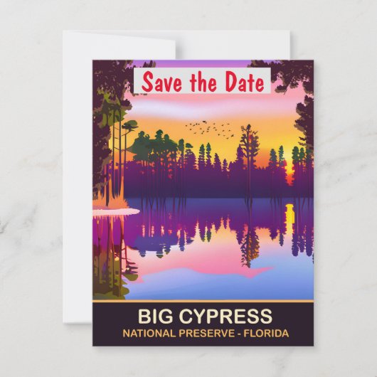 Big Cypress, Florida, Travel Postcard Save The Date (Vorderseite)
