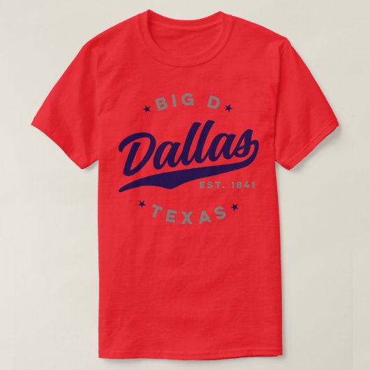 Big D Dallas Texas T-Shirt (Design vorne)