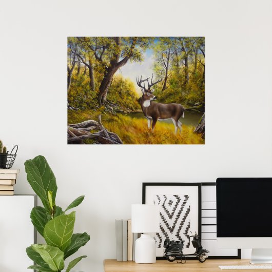Big Daddy Deer Print Poster (Heimbüro)