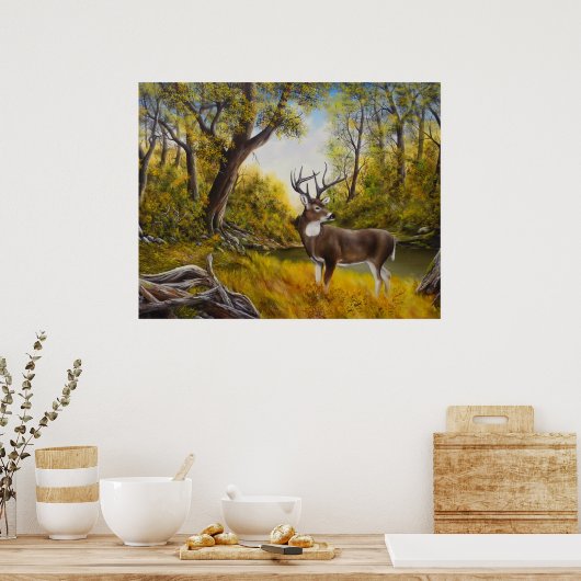 Big Daddy Deer Print Poster (Küche)