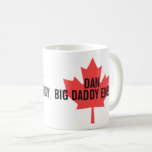 Big Daddy Energy Canadian Maple Leaf Kaffeetasse (VorderseiteRechts)