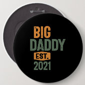 Big Daddy Est 2021 | Father Grandpa-Geschenk Button (Vorne & Hinten)