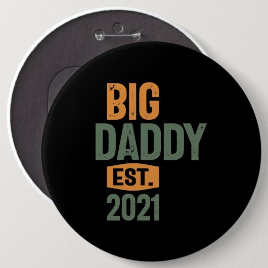 Big Daddy Est 2021 | Father Grandpa-Geschenk Button (Vorne & Hinten)