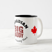 BIG DADDY - Kanadier mit leuchtendem Herz Zweifarbige Tasse (VorderseiteRechts)