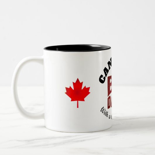 BIG DADDY - Kanadier mit leuchtendem Herz Zweifarbige Tasse (Links)