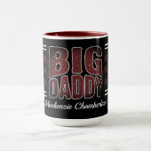 Big Daddy mit braunen Schachbretts und Name auf Bl Tasse (Zentrum)