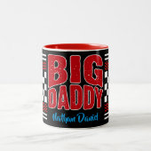 Big Daddy mit deinem Namen auf Black Zweifarbige Tasse (Mittel)
