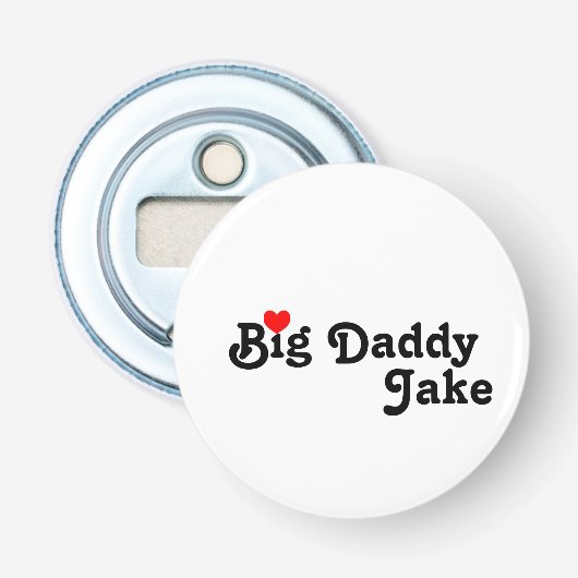 Big Daddy mit Red Heart Bottle Opener Flaschenöffner (Vorderseite)