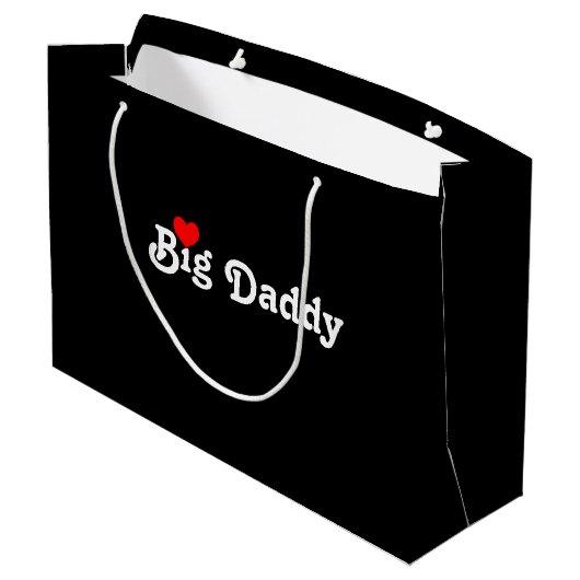 Big Daddy mit Red Heart Große Geschenktüte (Rückseite Schrägansicht)