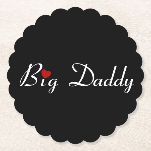 Big Daddy mit Red Heart Untersetzer (Vorderseite)