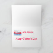 Big Daddy Pig schweben auf Raft am Strand Karte (Innenseite)