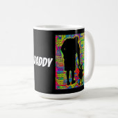 Big Daddy und Baby lehren Silhouette Kaffeetasse (VorderseiteRechts)
