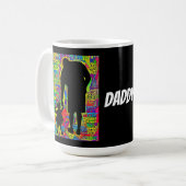 Big Daddy und Baby lehren Silhouette Kaffeetasse (Vorderseite Links)