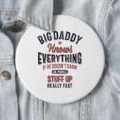 Big Daddy weiß alles | Vater Opa Button (Beispiel)