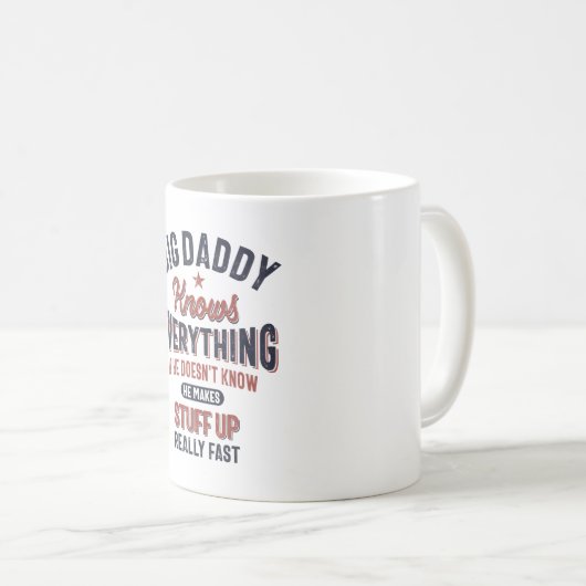 Big Daddy weiß alles | Vater Opa Kaffeetasse (VorderseiteRechts)