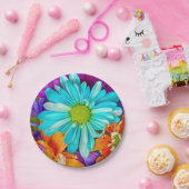 Big Daisy Pattern Pappteller (Party)