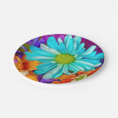 Big Daisy Pattern Pappteller (Schrägansicht)