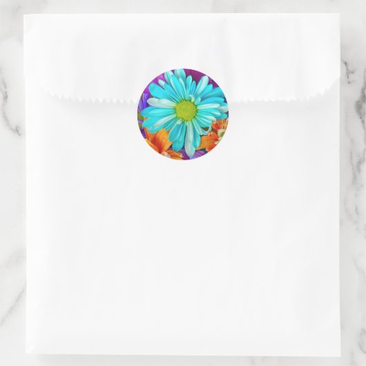 Big Daisy Pattern Runder Aufkleber (Tasche)