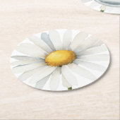 Big daisy runder pappuntersetzer (Angewinkelt)