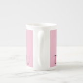 Big Danke, rosa China Tasse (Rückseite)