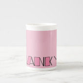 Big Danke, rosa China Tasse (Vorderseite)