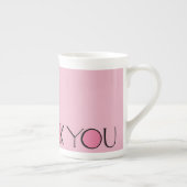 Big Danke, rosa China Tasse (Rechts)