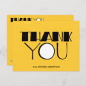 Big Danke, schwarze Postkarte (Vorne/Hinten)