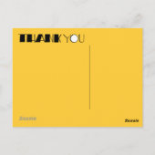 Big Danke, schwarze Postkarte (Rückseite)