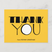 Big Danke, schwarze Postkarte (Vorderseite)