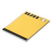Big Dankeschön, schwarz Notepad Notizblock (Rotiert)