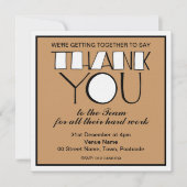 Big Dankeschön weiß Danke Team Einladung (Vorderseite)