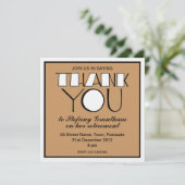 Big Dankeschön, White Retirement Einladung (Stehend Vorderseite)