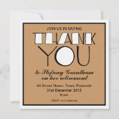 Big Dankeschön, White Retirement Einladung (Vorderseite)