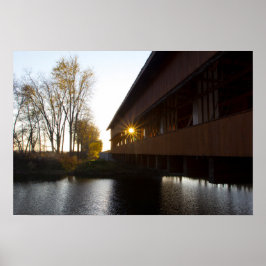 Big Darby überdachte Brücke, Ohio. Poster