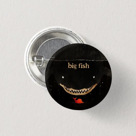 Big Dark Shark Button (Vorne & Hinten)